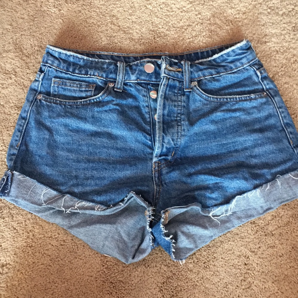high wasted jean shorts